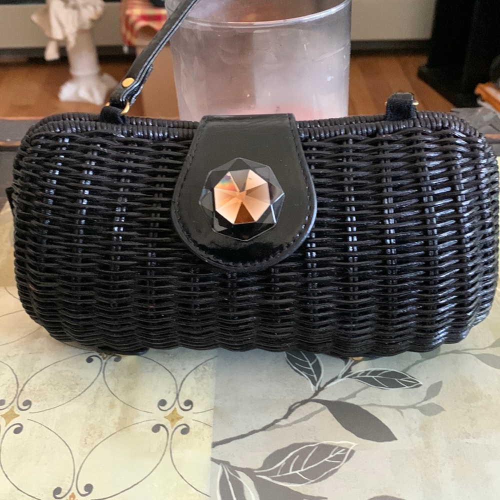 Black rattan bag